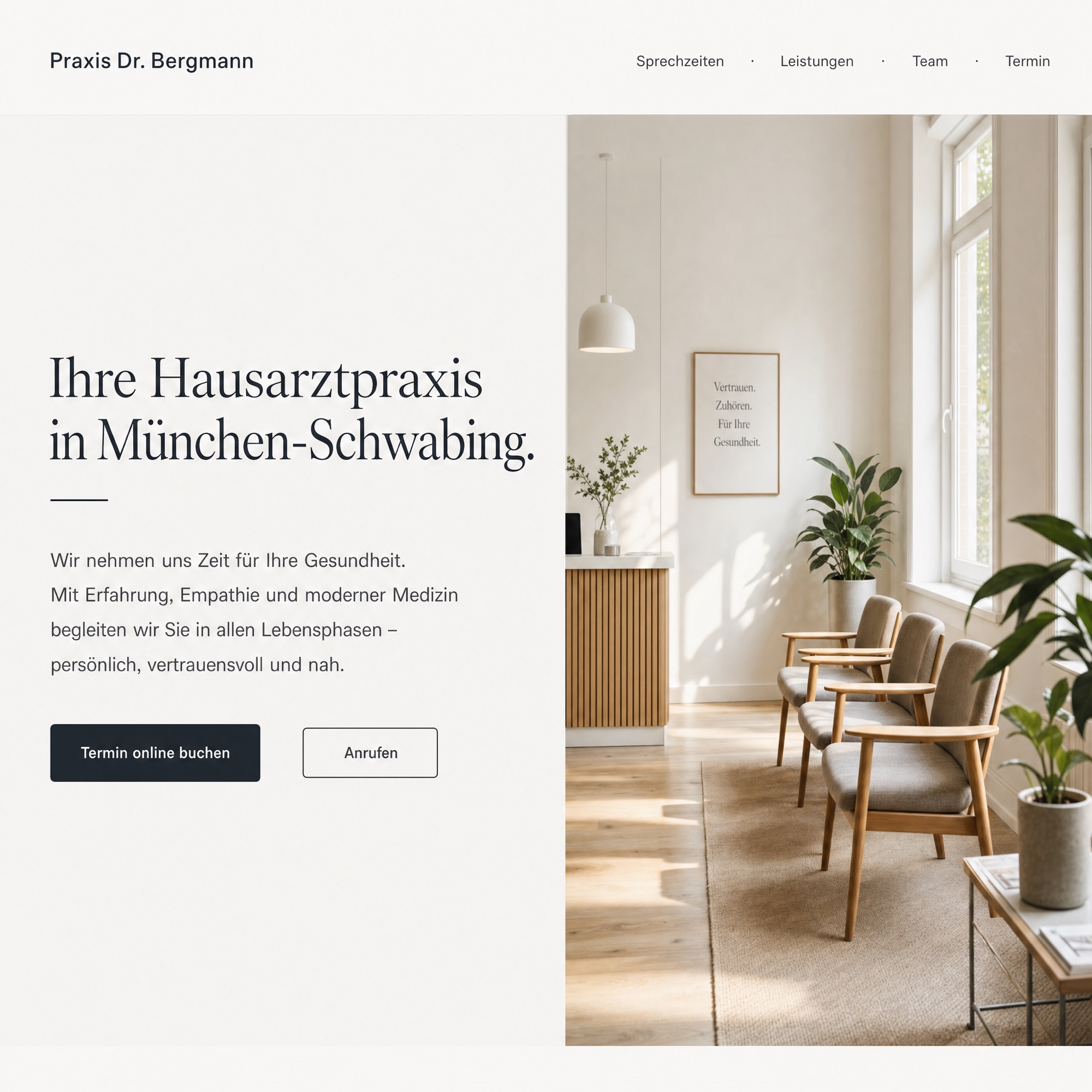 Praxis Dr. Bergmann — Hausarzt-Webseite